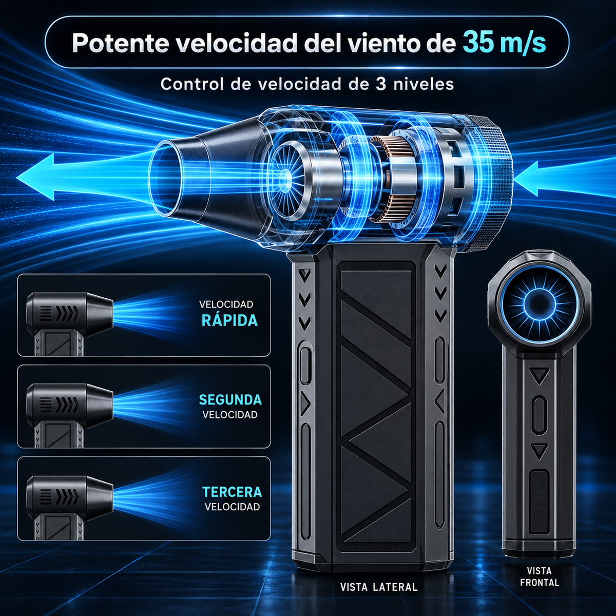 Pistola de Aire Inalámbrica: El turbo que limpia hasta donde no llegas