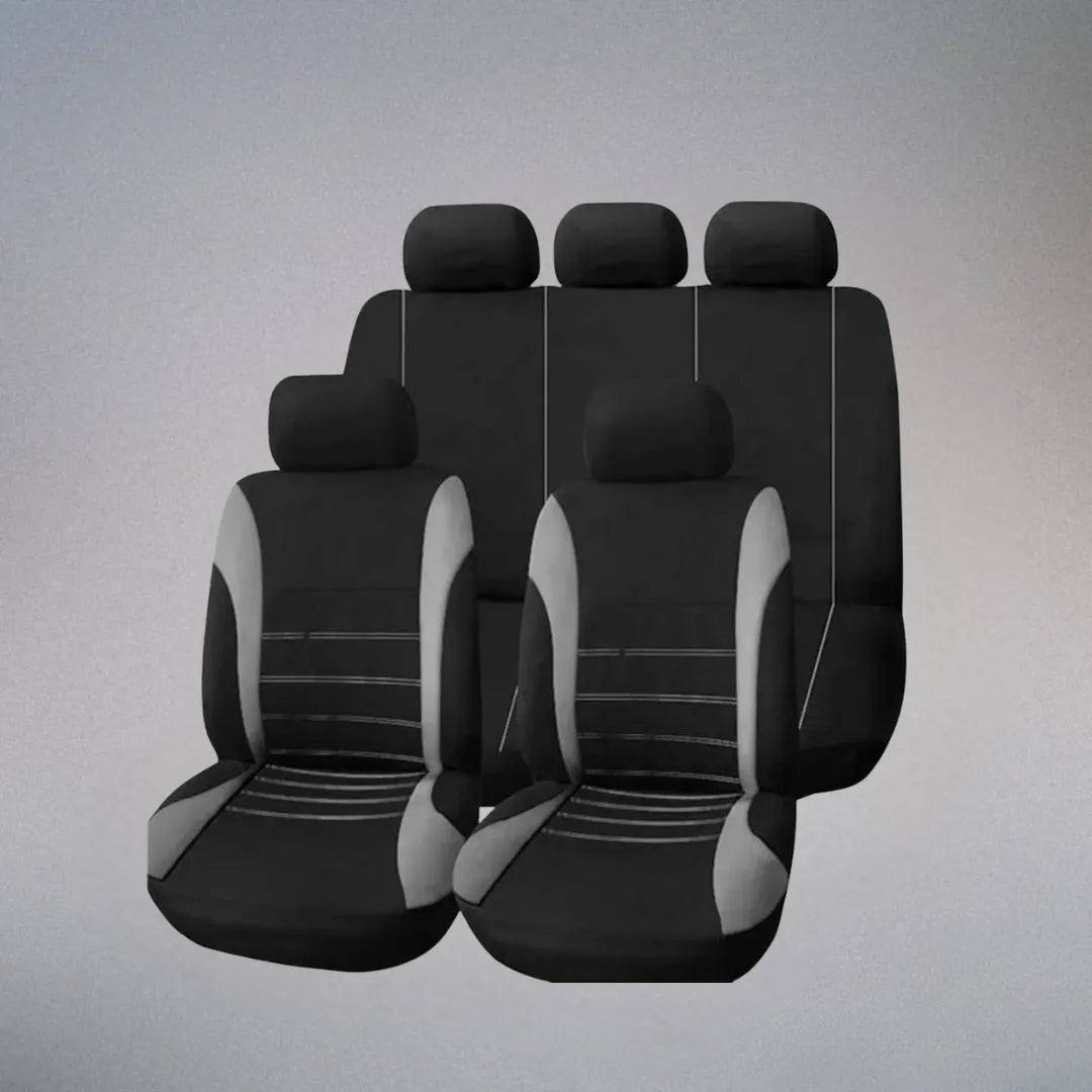 SET DE FORROS DE TELA PREMIUM  5 ASIENTOS + ASPIRADORA PORTATIL