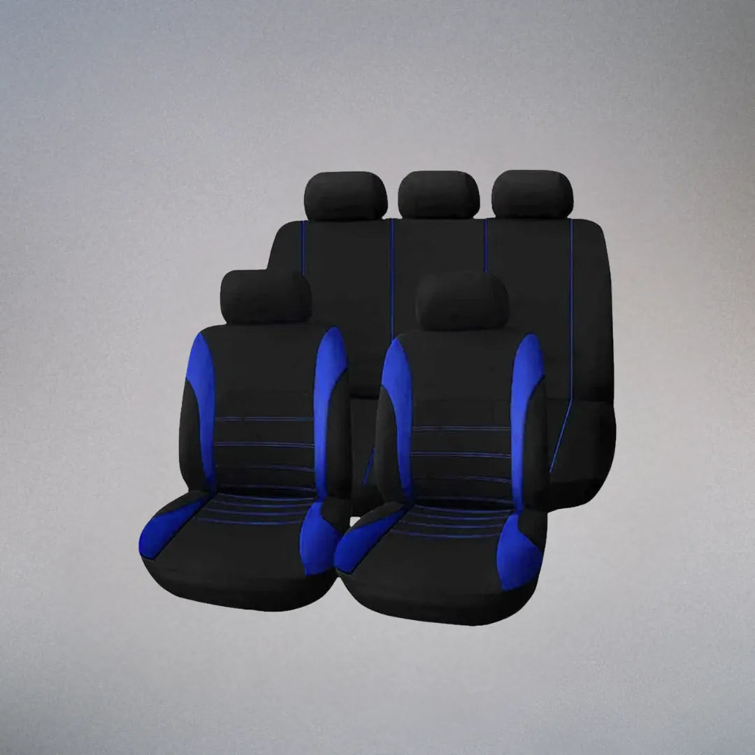 SET DE FORROS DE TELA PREMIUM  5 ASIENTOS + ASPIRADORA PORTATIL