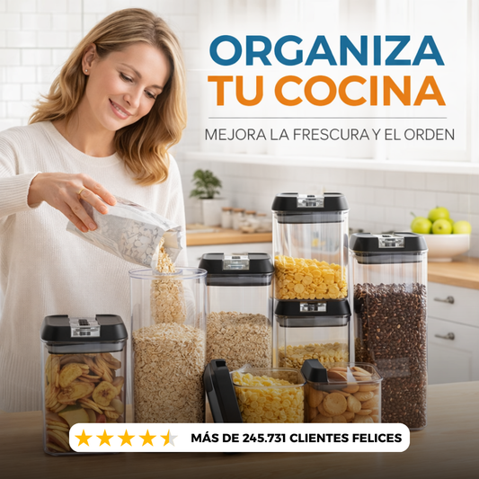 7 CONTENEDORES HERMETICOS: DESPENSA PERFECTA EN MINUTOS