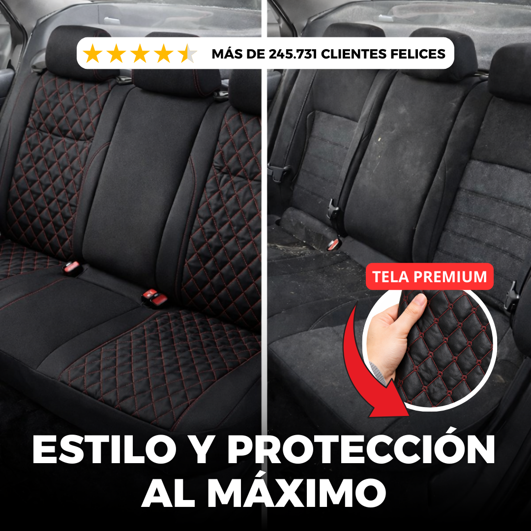 SET DE FORROS DE CUERINA 5 ASIENTOS MODELO PREMIUM