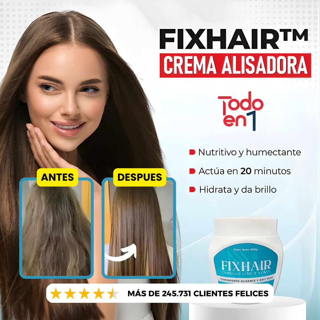 Fix Hair. Crema alisadora mantén tu cabello más liso