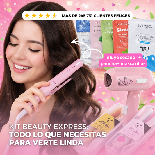 KIT BEAUTY PORTÁTIL 3 EN 1: PELO PERFECTO + PIEL RADIANTE