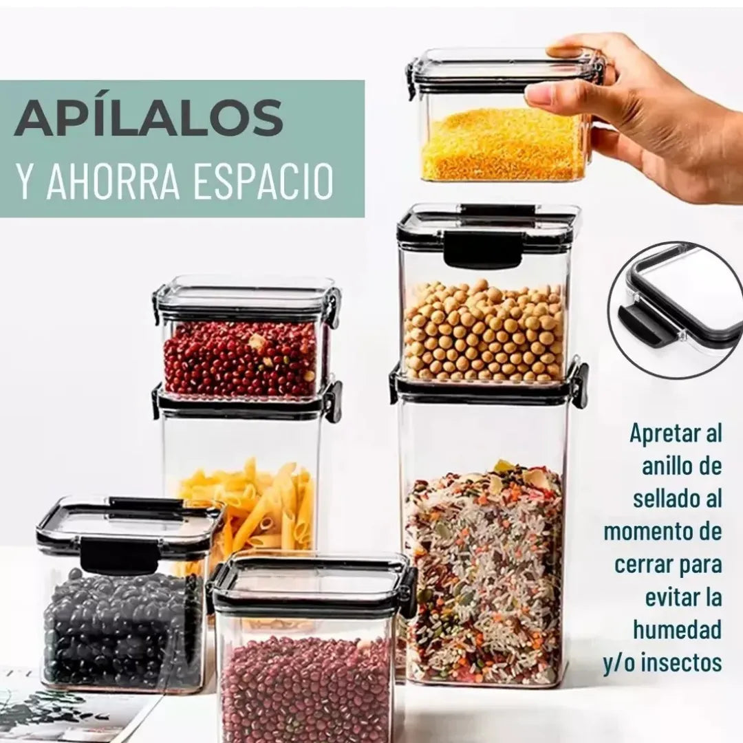 7 CONTENEDORES HERMETICOS: DESPENSA PERFECTA EN MINUTOS