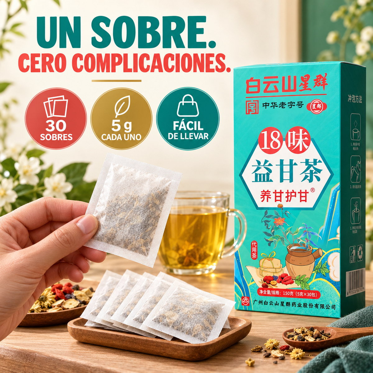 TÉ HERBAL CHINO X30: CAMBIA TUS HÁBITOS, TRANSFORMA TU FIGURA