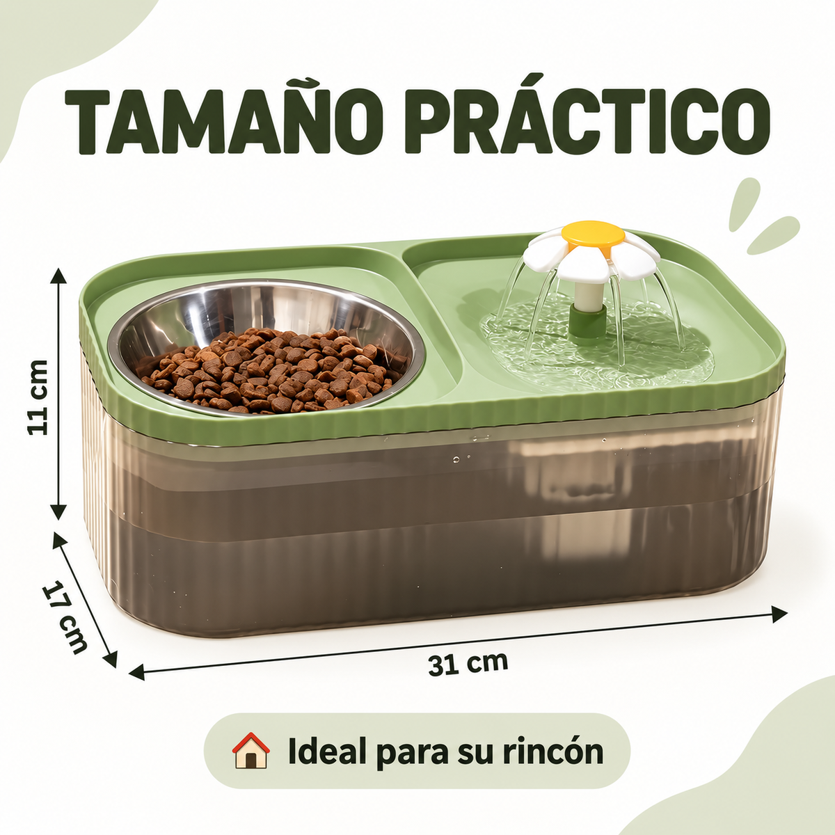 Fuente De Agua Y Comida Para Mascotas 2 En 1
