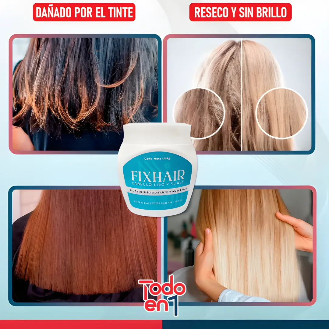 Fix Hair. Crema alisadora mantén tu cabello más liso