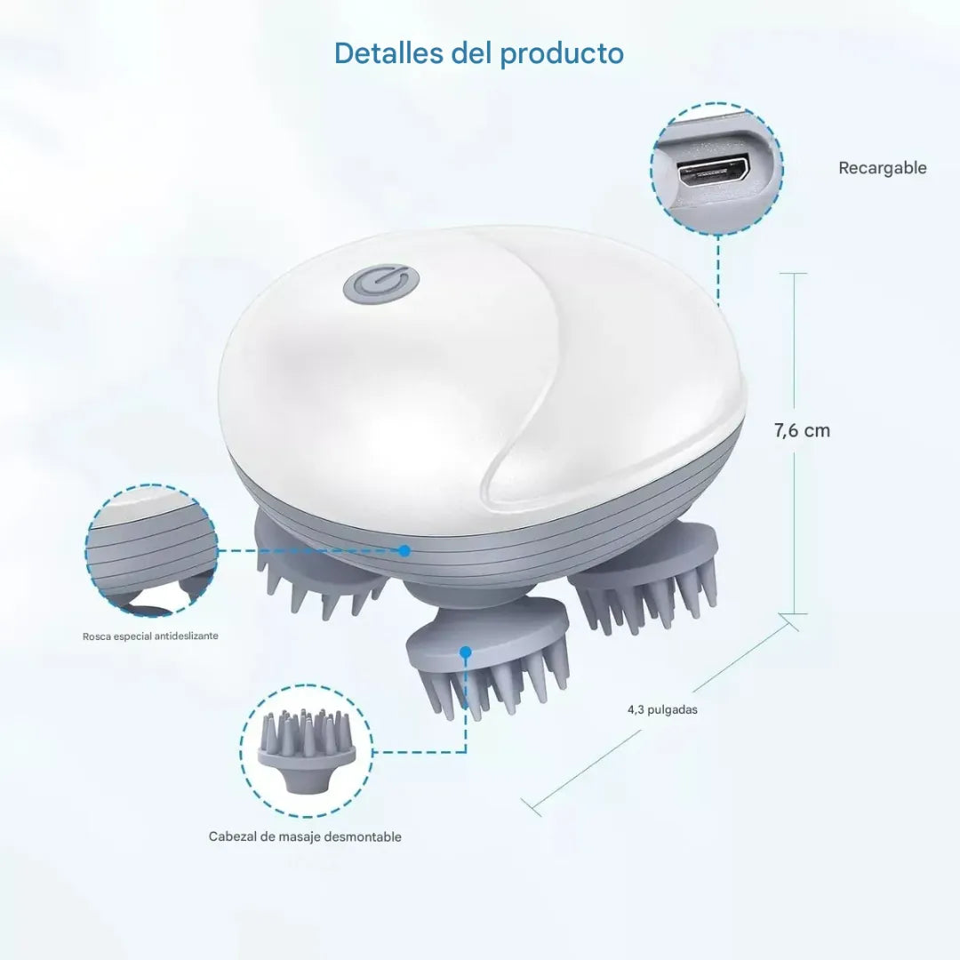 Masajeador portátil: Para cuero cabelludo y cuello