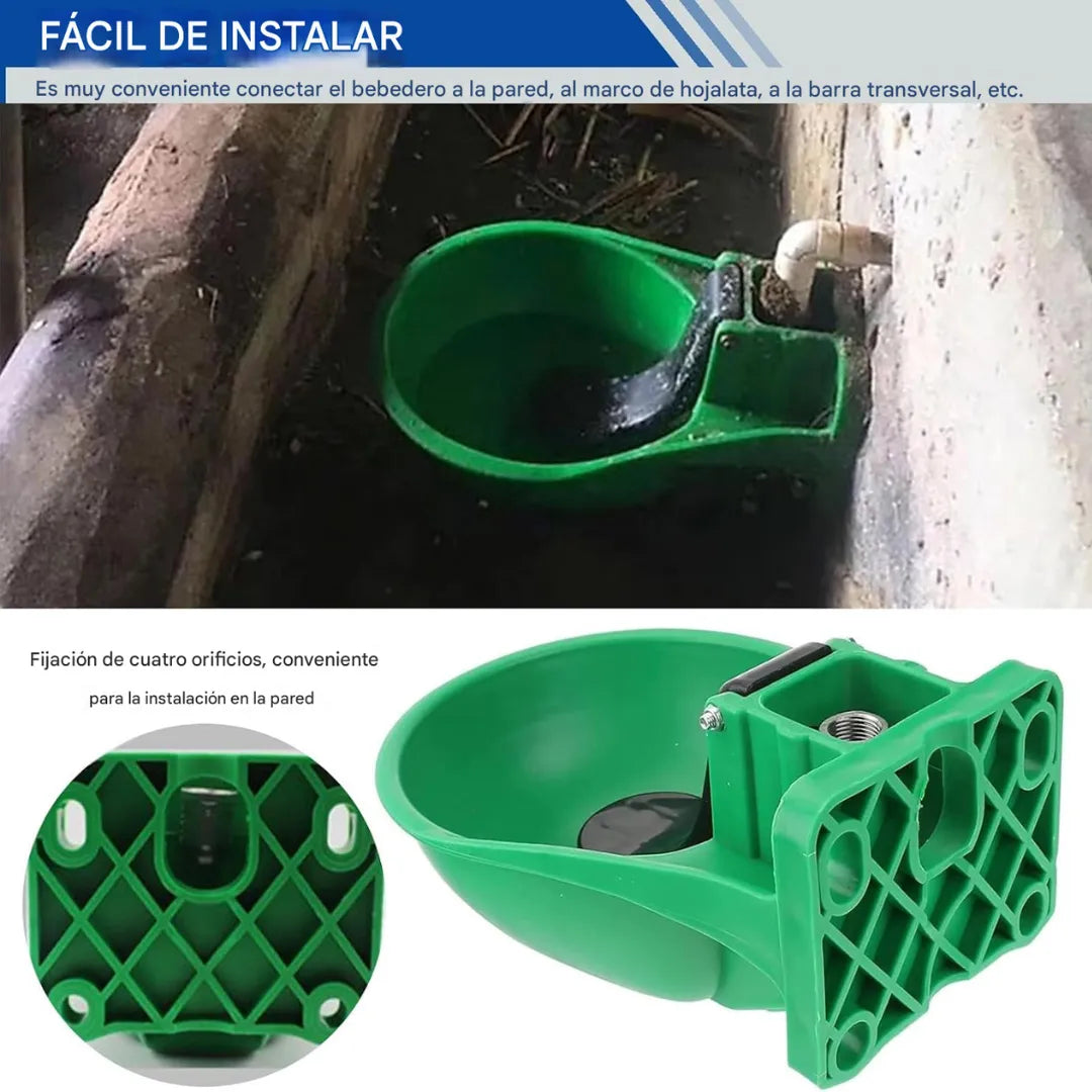 Bebedero con niple: hidratación inteligente para finca
