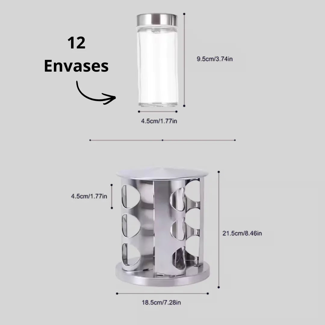 GiraSazón 360 — Especiero Circular de Aluminio