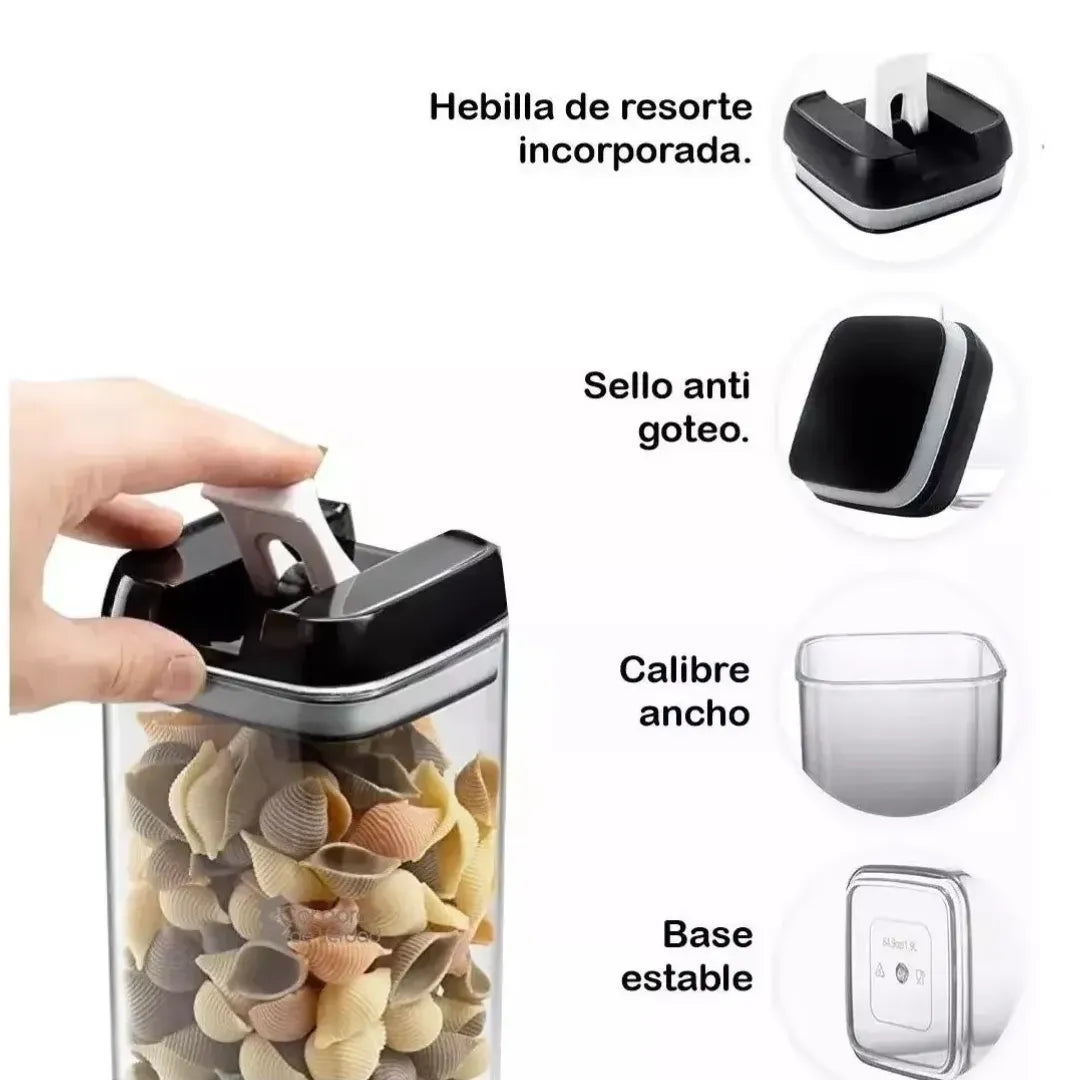 7 CONTENEDORES HERMETICOS: DESPENSA PERFECTA EN MINUTOS