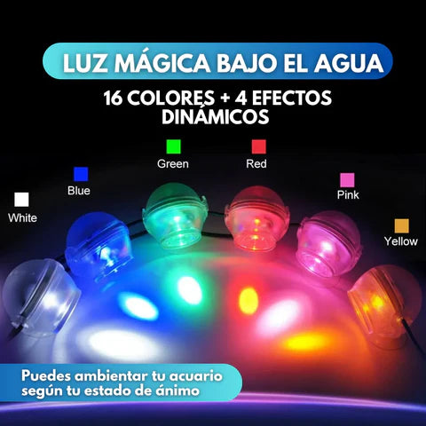 Foco LED Sumergible Para Acuario – 6 Colores Cambiantes