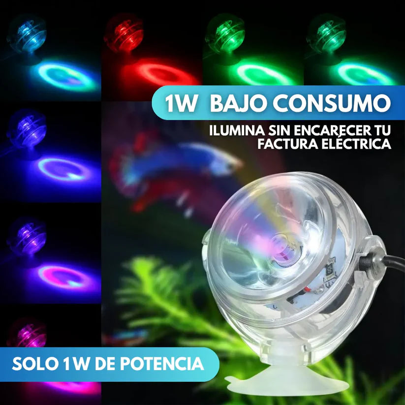 Foco LED Sumergible Para Acuario – 6 Colores Cambiantes