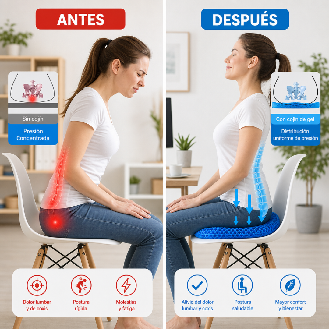 Asiento Ergonómico - Siéntate sin castigar tu espalda