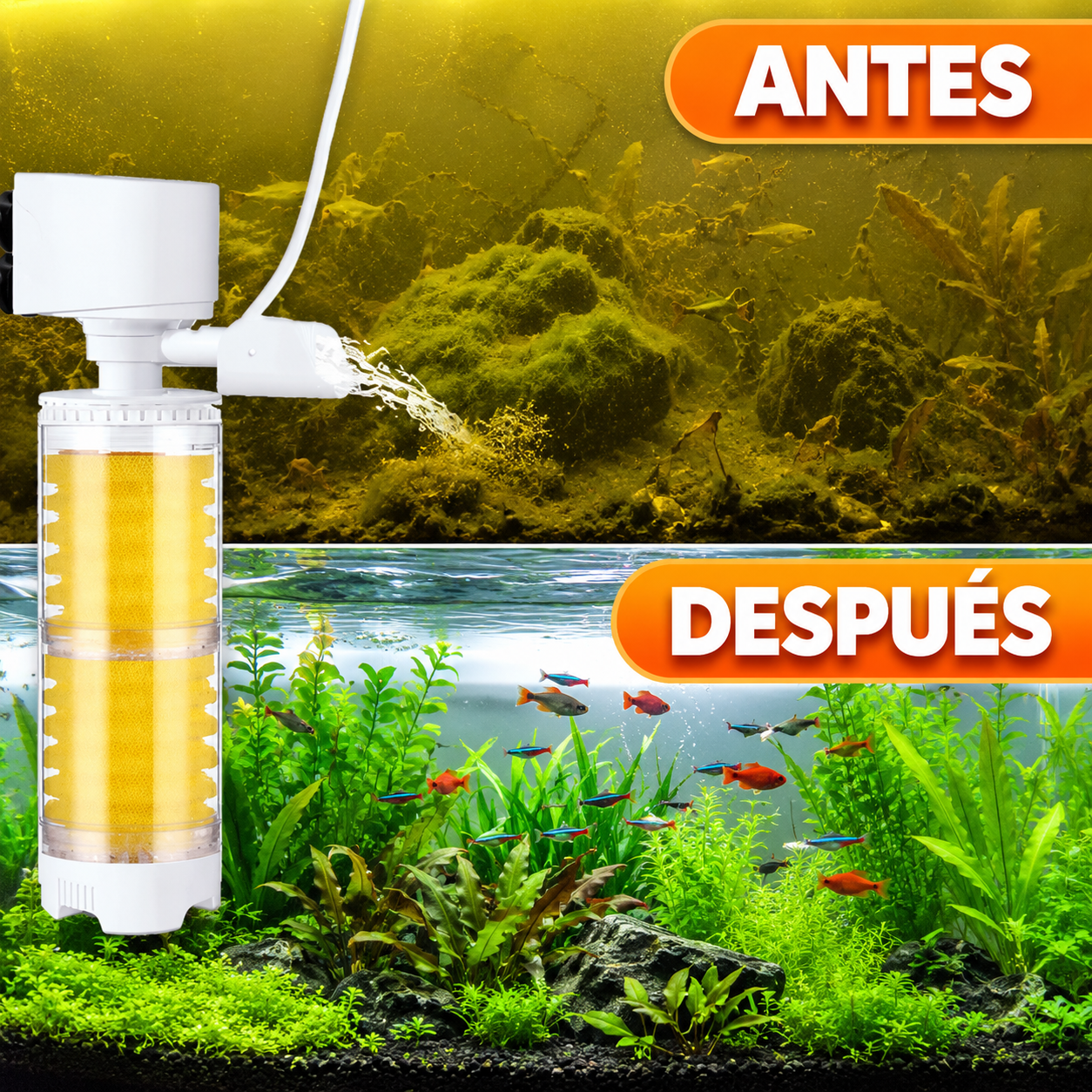 Filtro Eléctrico Silencioso Para Acuario 3 en 1
