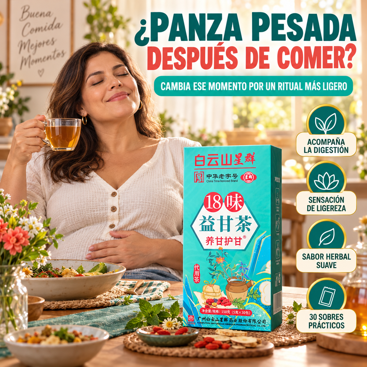 TÉ HERBAL CHINO X30: CAMBIA TUS HÁBITOS, TRANSFORMA TU FIGURA