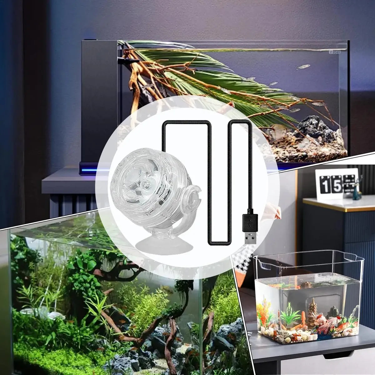 Foco LED Sumergible Para Acuario – 6 Colores Cambiantes