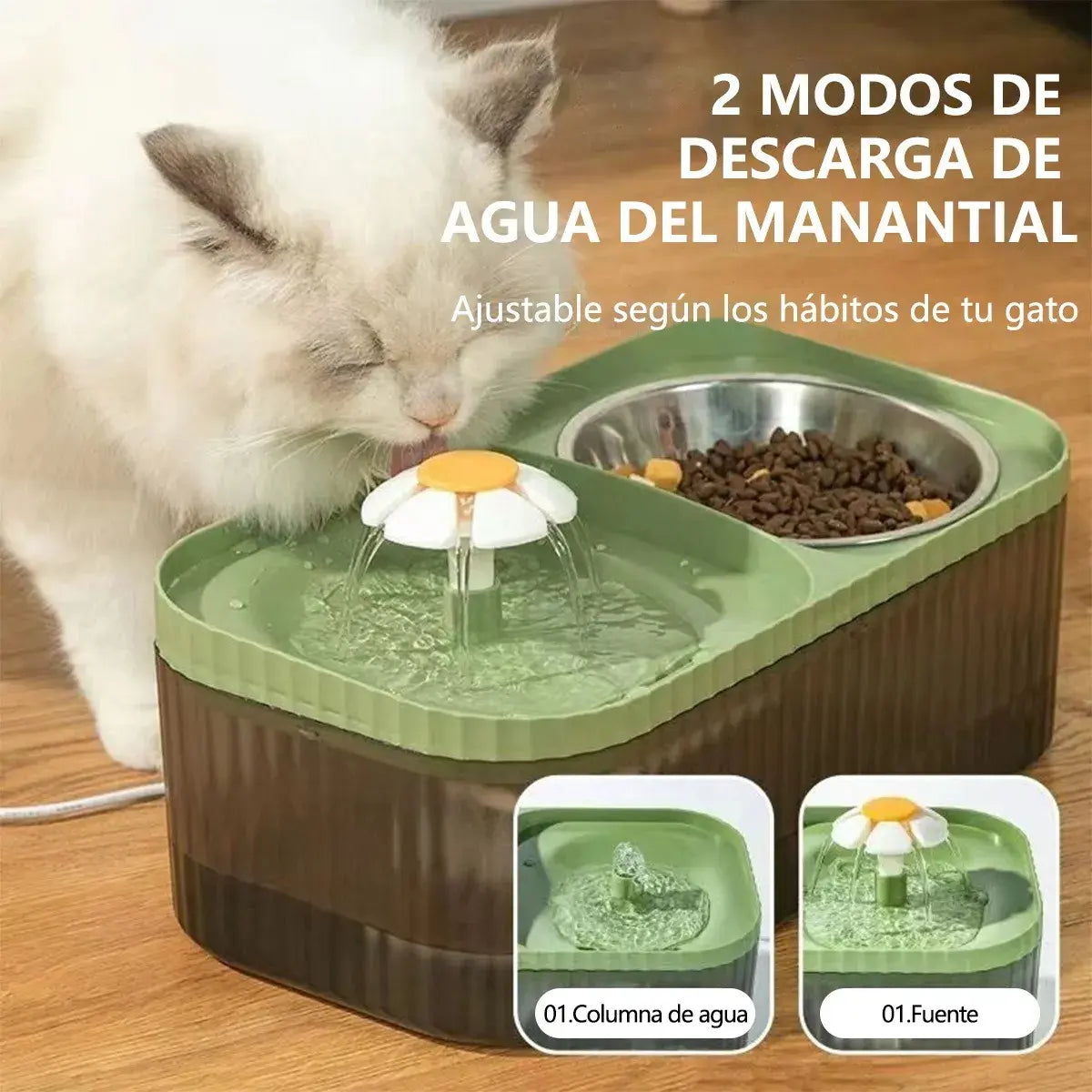 Fuente De Agua Y Comida Para Mascotas 2 En 1