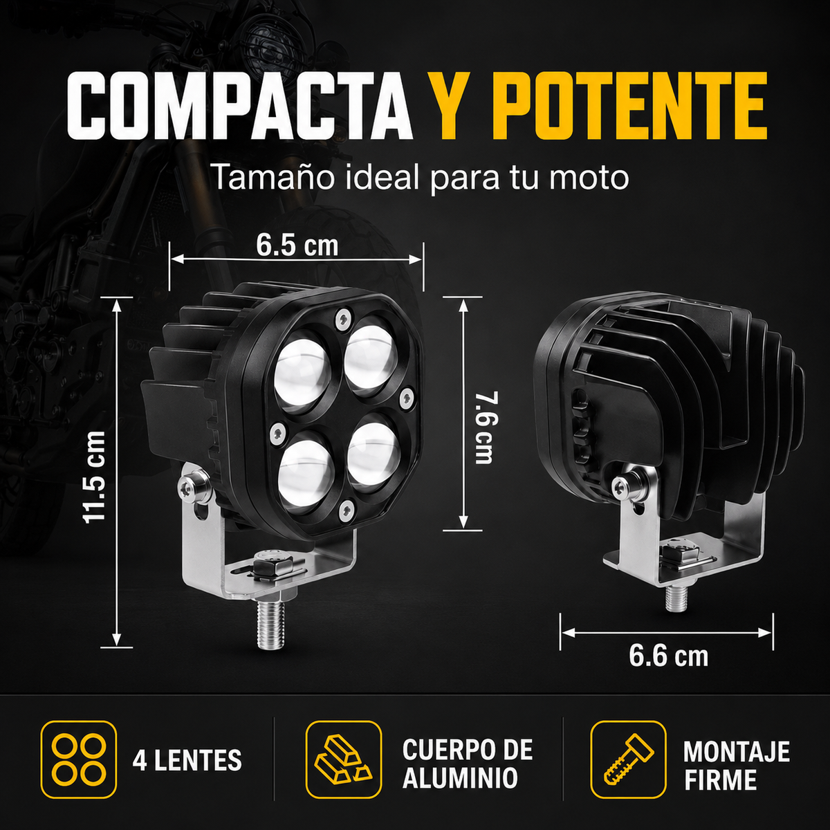 Exploradora LED 4 Lupas Bicolor