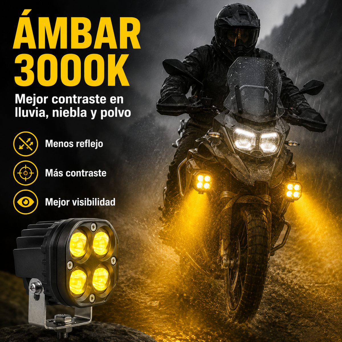 Exploradora LED 4 Lupas Bicolor