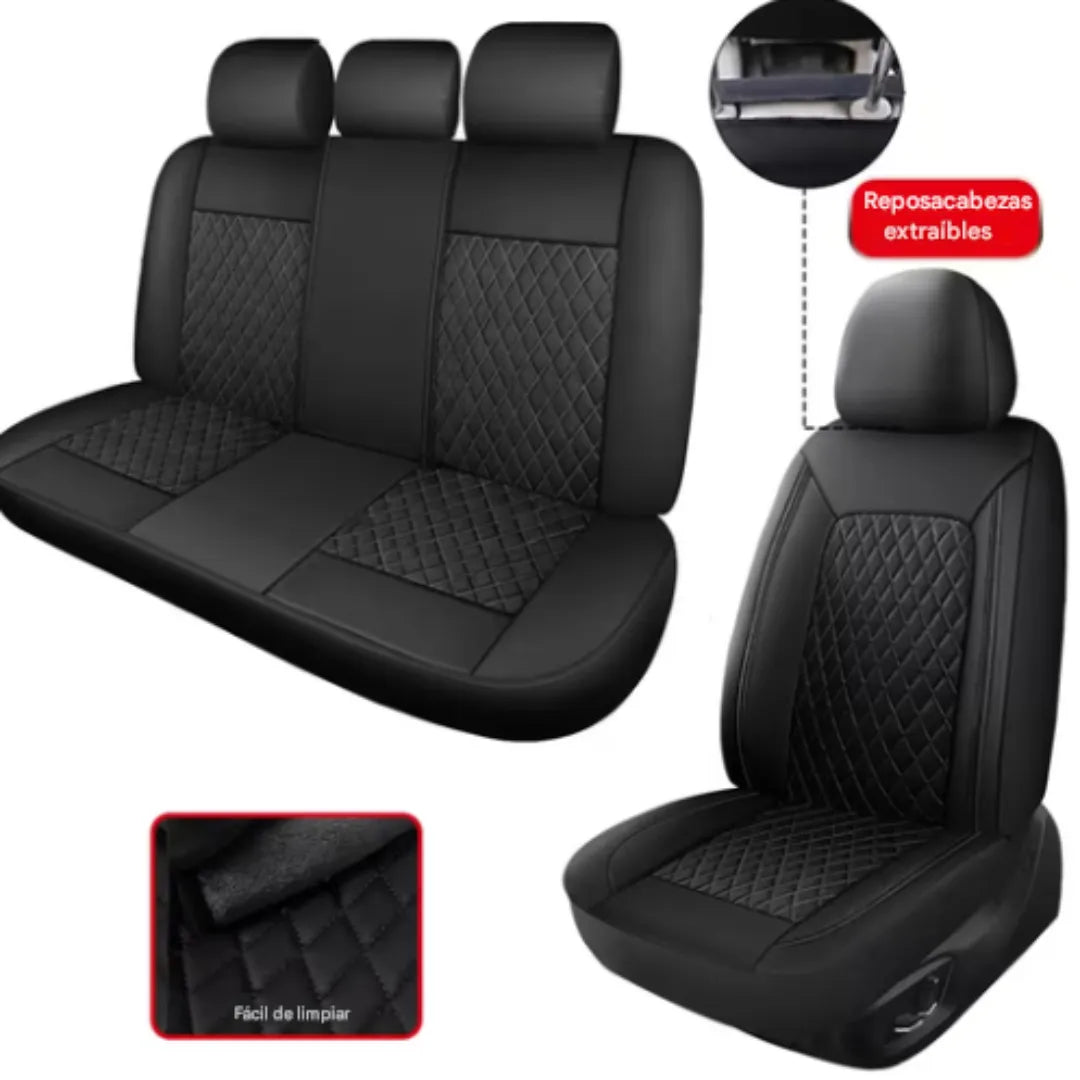 SET DE FORROS DE CUERINA 5 ASIENTOS MODELO PREMIUM