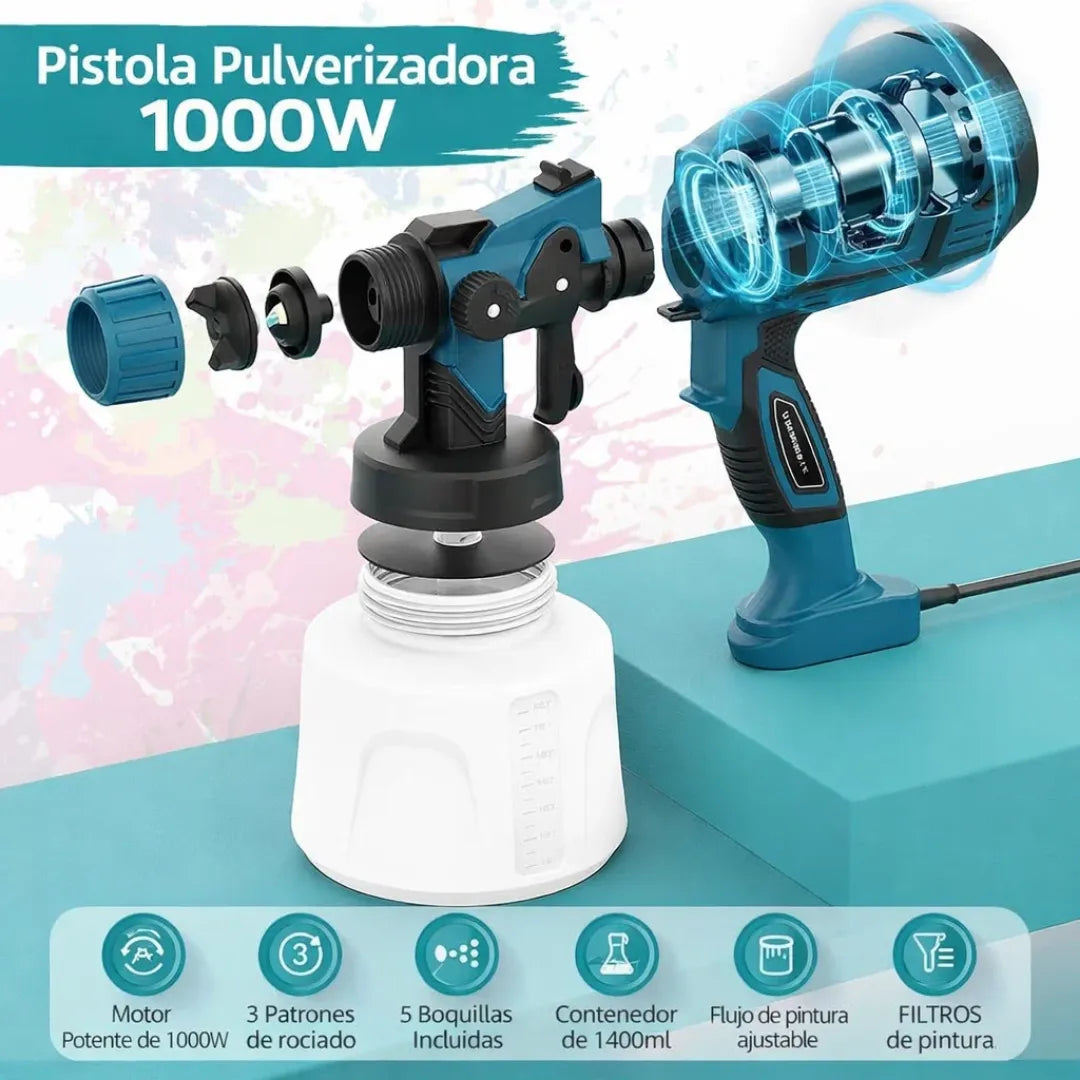 Pistola Eléctrica con Depósito 1400 ml