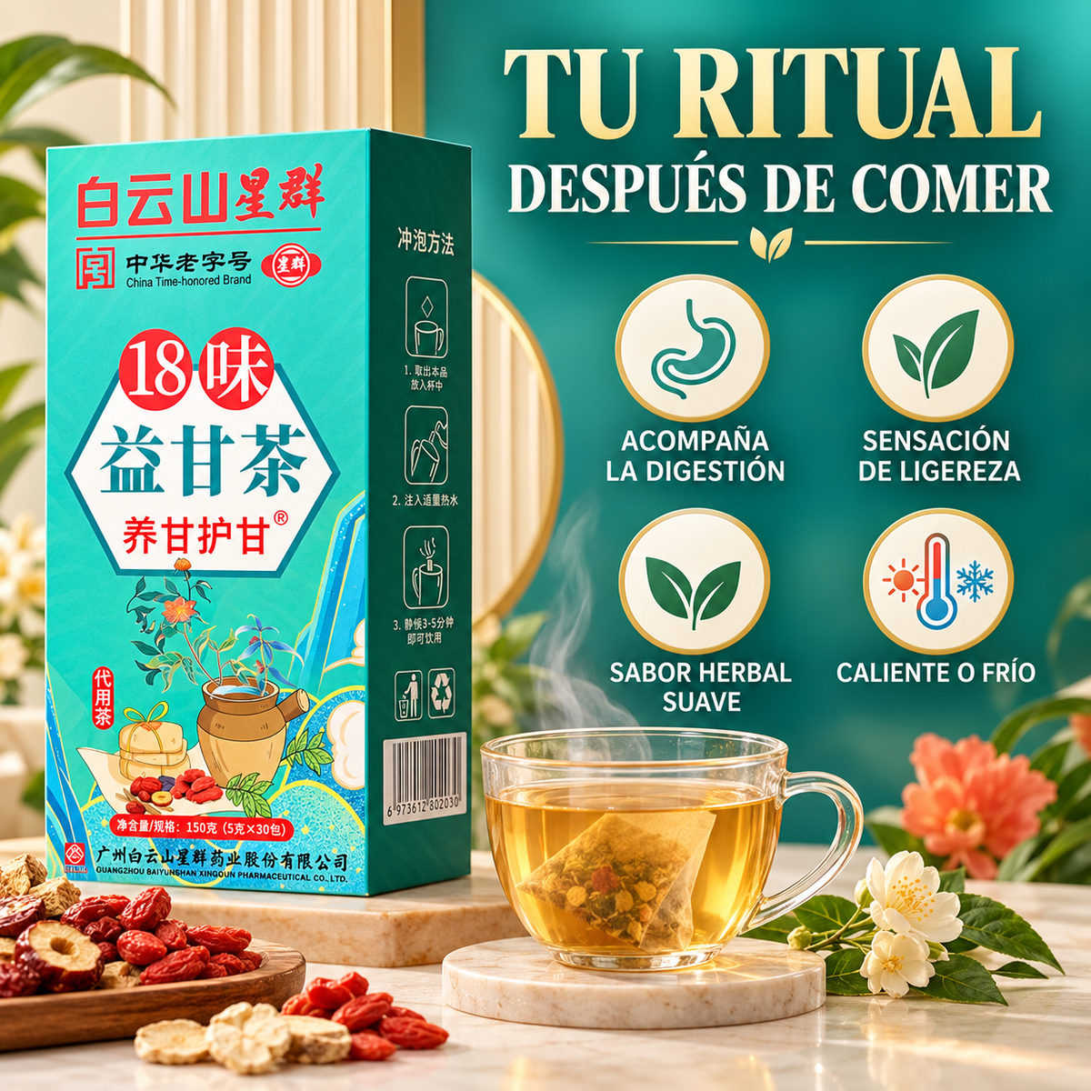 TÉ HERBAL CHINO X30: CAMBIA TUS HÁBITOS, TRANSFORMA TU FIGURA