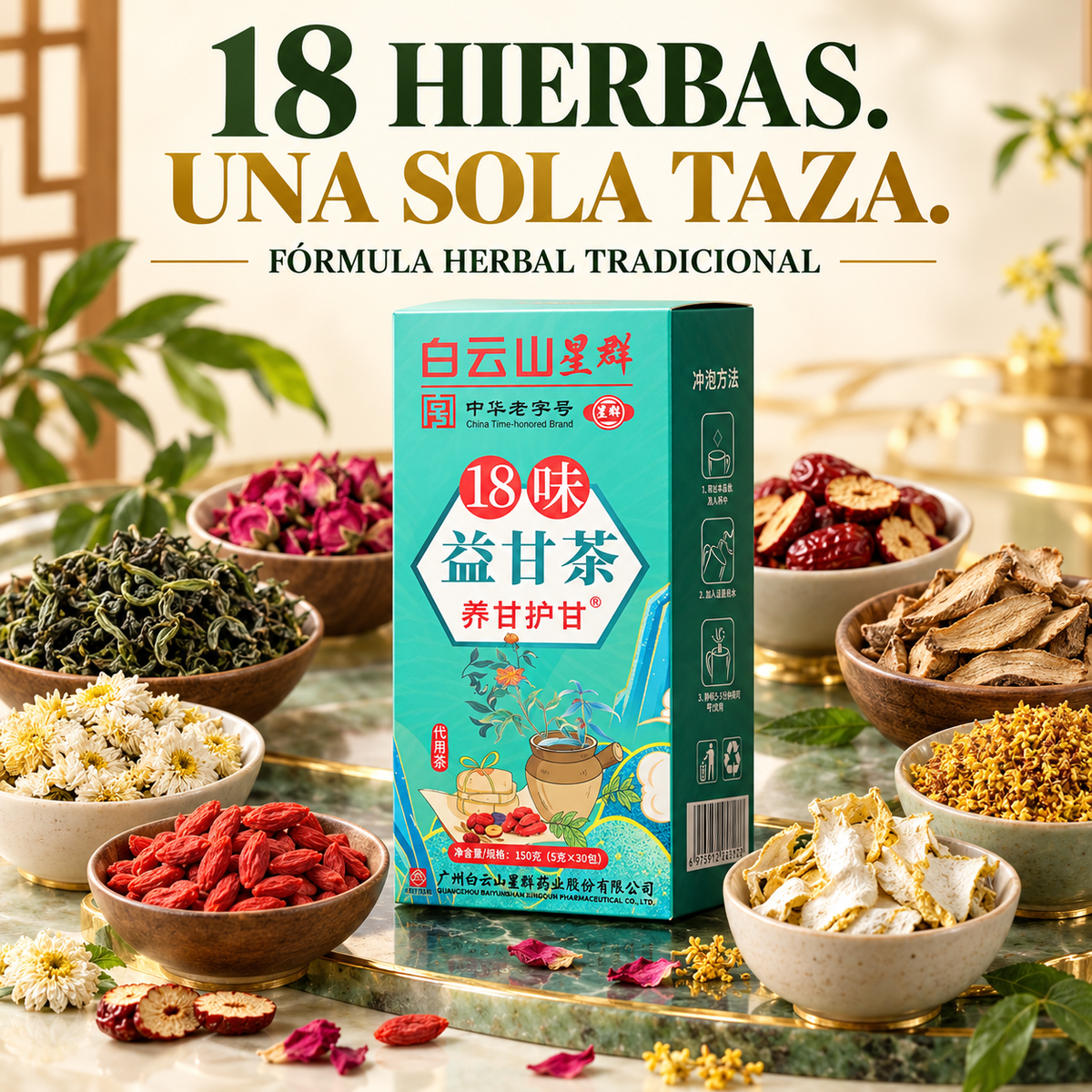TÉ HERBAL CHINO X30: CAMBIA TUS HÁBITOS, TRANSFORMA TU FIGURA
