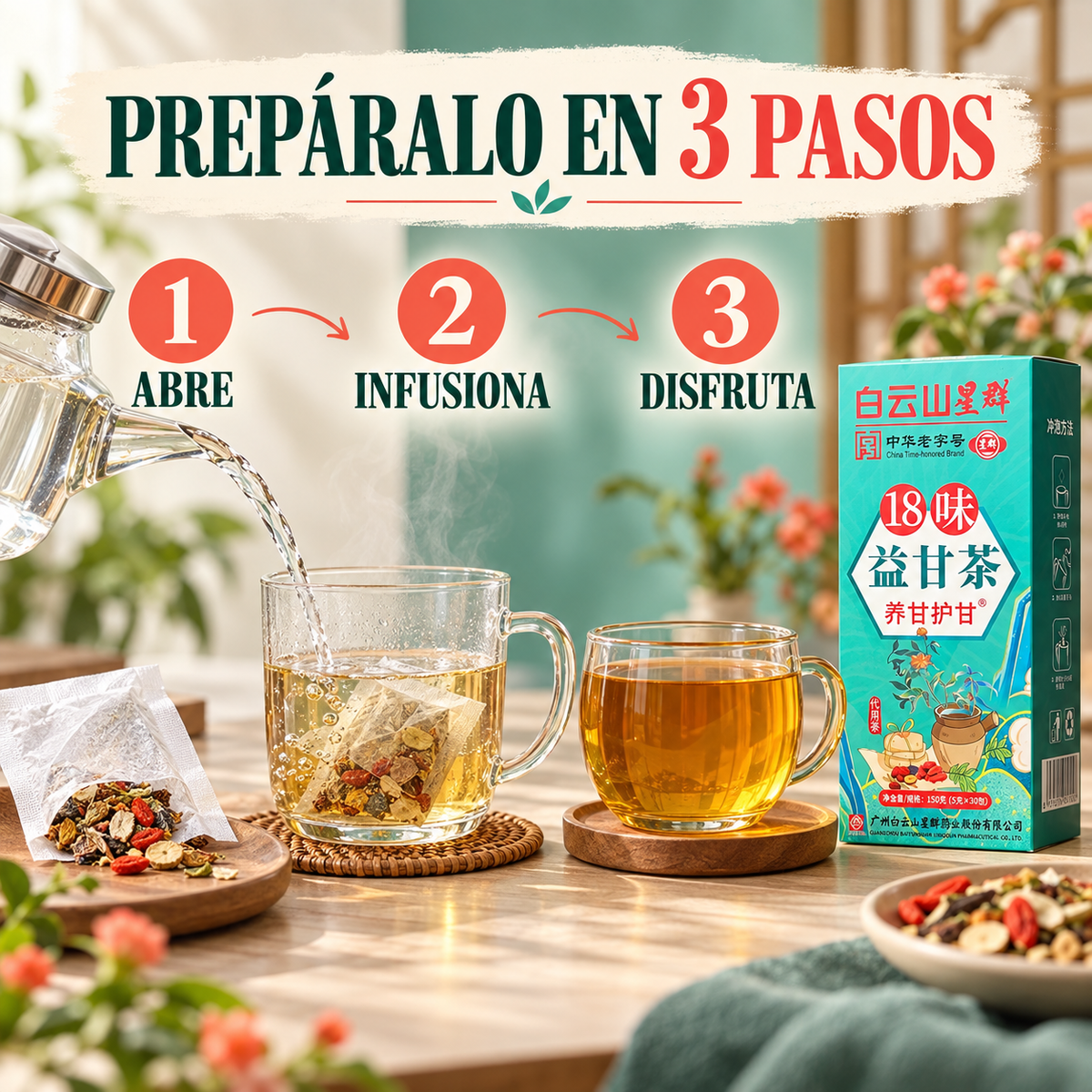 TÉ HERBAL CHINO X30: CAMBIA TUS HÁBITOS, TRANSFORMA TU FIGURA